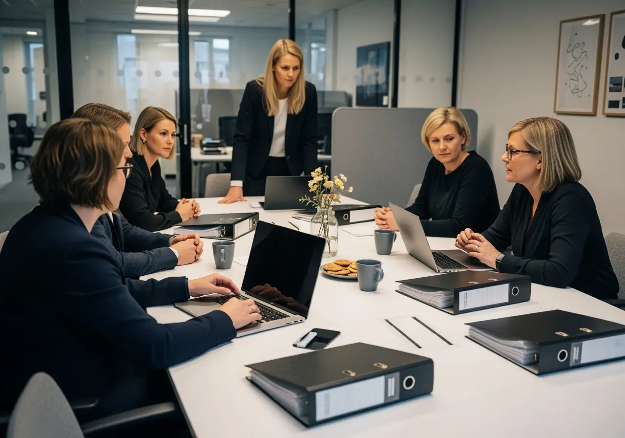 Företagssammanträde och ekonomi, illustrativ bild för företagsfinansiering